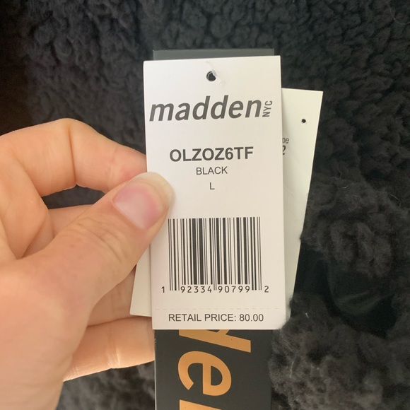 NWT madden teddy bear coat, black - Picture 3 of 4